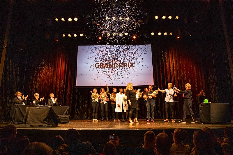 Fra regionfinalen i Forsker Grand Prix i 2019. På scenen på Driv i Tromsø