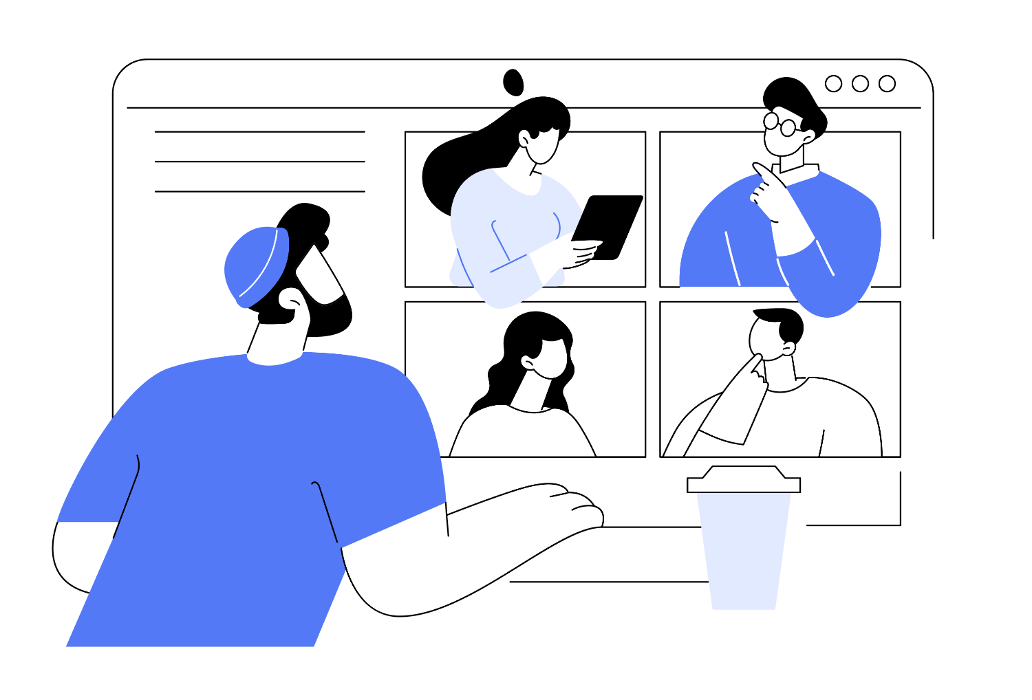 Illustrasjons-/bannerbilde for Flercampusundervisning med Det langstrakte klasserom