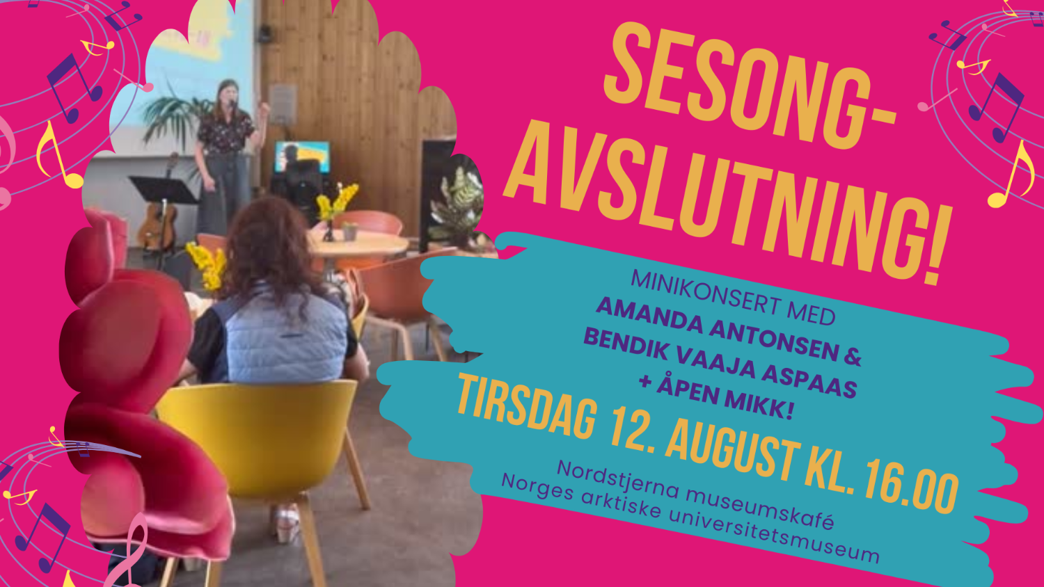 Illustrasjons-/bannerbilde for Sesongavslutning! Minikonsert + Åpen Mikk i Nordstjerna Museumskafé