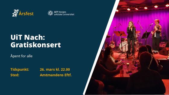 Illustrasjonsbilde for UiT Nach: Konsert på Amtmandens eftf.