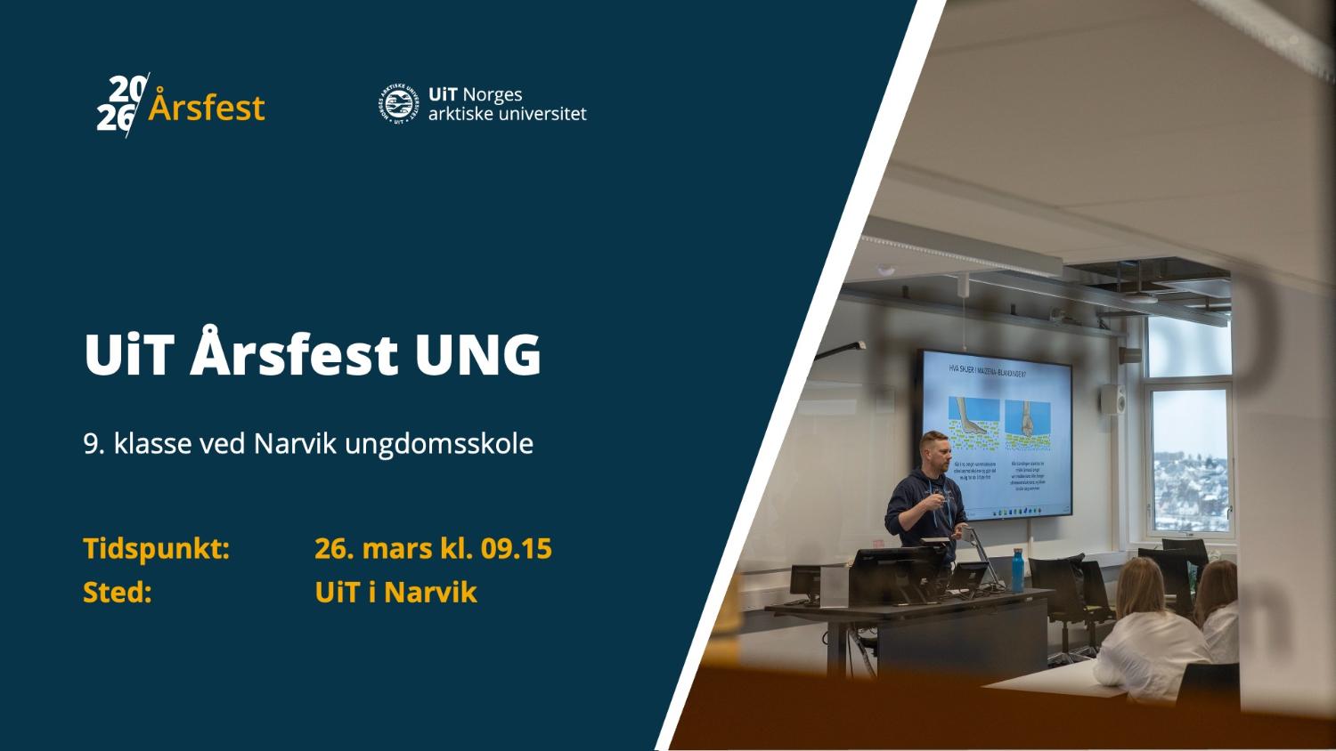 Illustrasjons-/bannerbilde for UiT &Aring;rsfest UNG - 2026