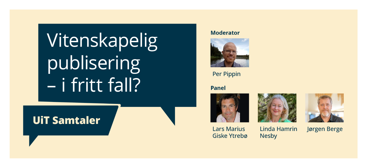 Illustrasjons-/bannerbilde for UiT Samtaler: Vitenskapelig publisering &ndash; i fritt fall? 