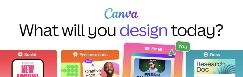 Illustrasjons-/bannerbilde for Hjernemat (for lunsjpausen din): Canva-workshop for viderekomne
