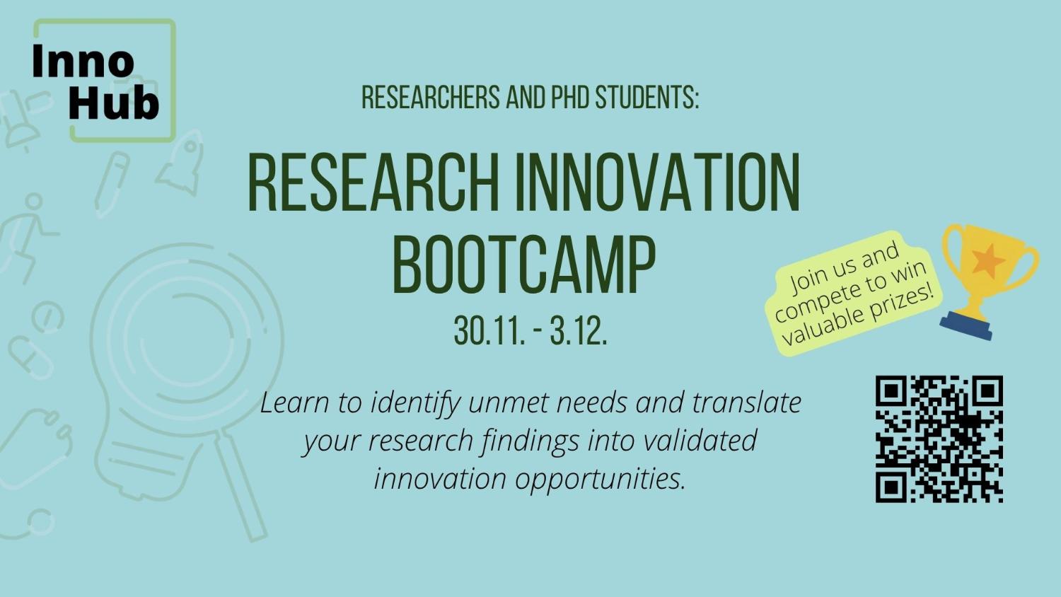 Illustrasjons-/bannerbilde for Research innovation Bootcamp
