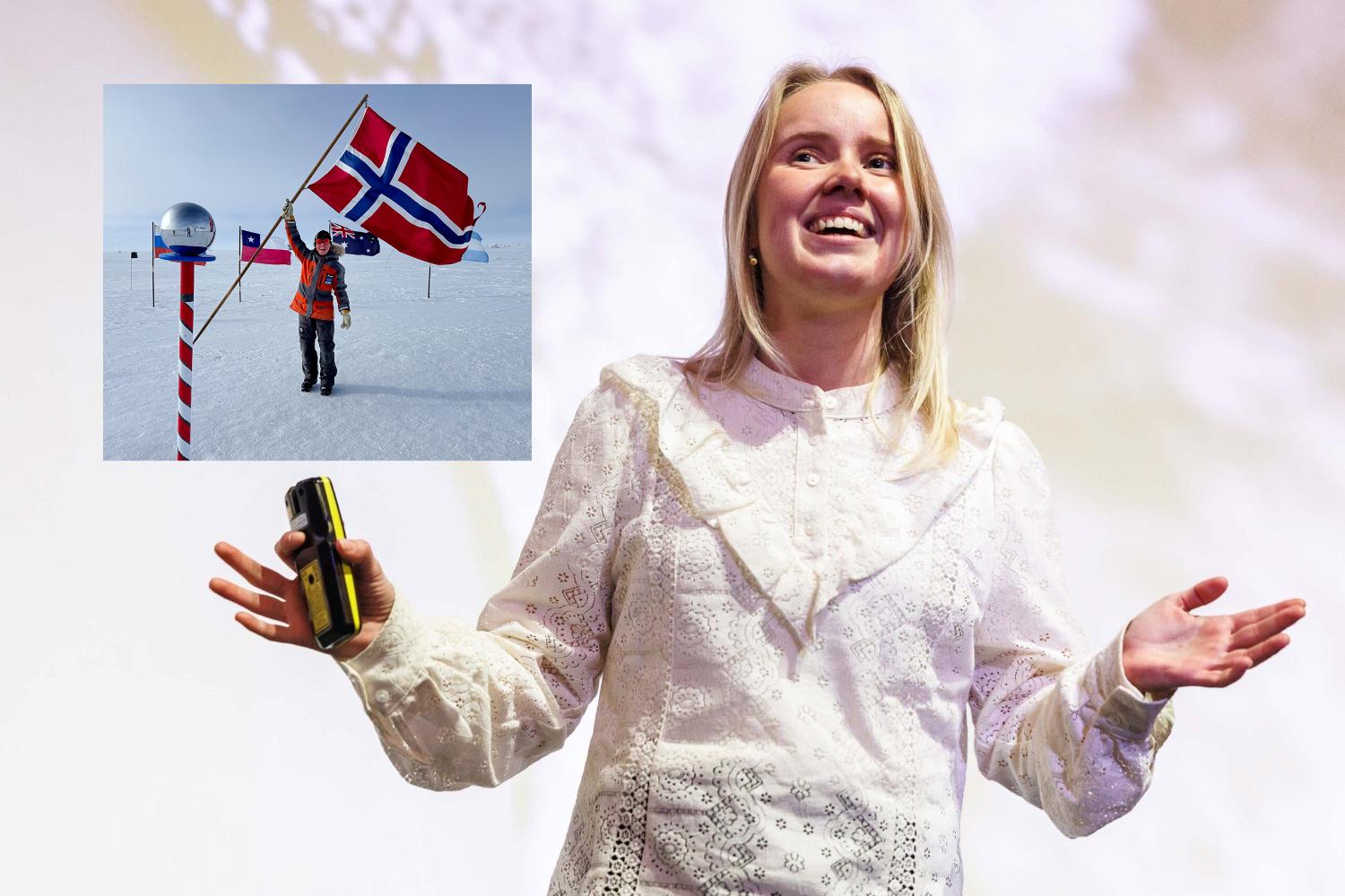 Illustrasjons-/bannerbilde for Karen Kyllesø - verdens yngste alene til Sørpolen