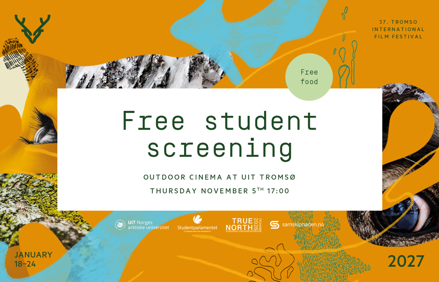 Illustrasjons-/bannerbilde for GRATIS utekino på UiT - Tromsø